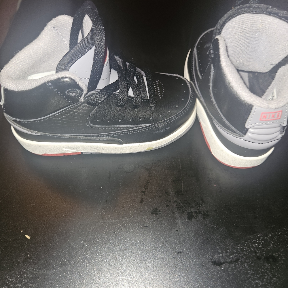 Air Jordan 2 Kids Black and White Sneakers